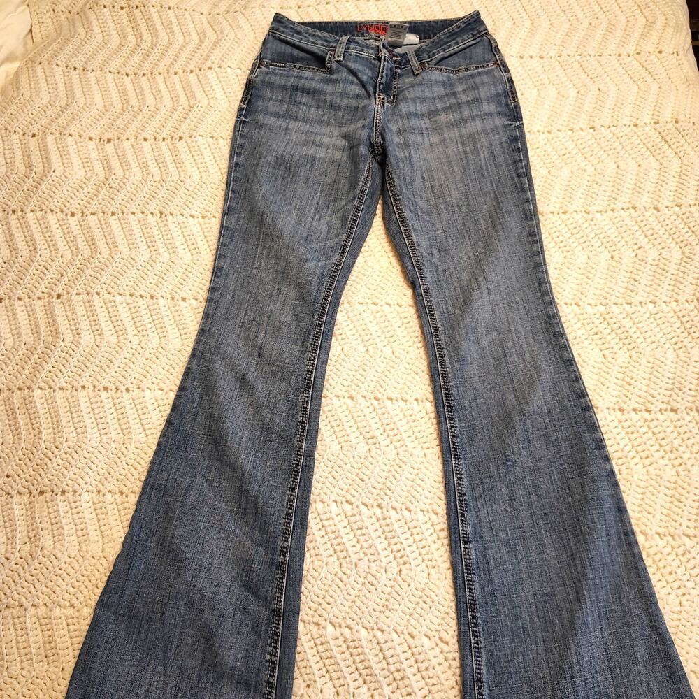 Lynden by Cinch Y2K Flare Jeans 27/3L Low Rise Boho Western Denim